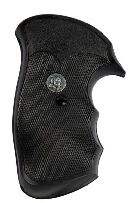 Pachmayr Decelerator Grip for S&W N Frame with Square Butt, Checkered, Black, Rubber with Finger Grooves