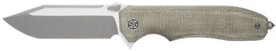EIKONIC Knife Company 3.78 in. Validus Folding Knife, Modified Tanto, Dark Acid Stonewash/Stain, M390 Steel Blade, Green Handle