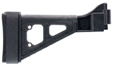 SB Tactical SBT Side Folding Brace for H&K UMP/B&T APC (Tube Not Included), 10.50 in. OAL, Nylon Strap, Black Synthetic