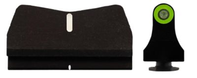 XS Sights DXT2 Standard Dot Sight for Glock 17/19, Green/White Front, Black/White Rear, Front Post/Rear Dovetail Mount