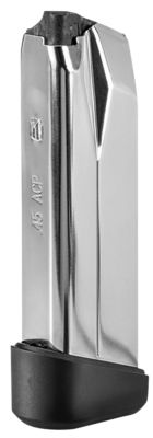 FN 10 Round 45 ACP Magazine for FN 545 Tactical, Stainless Steel w/ Black, Polymer, Flush Floorplate