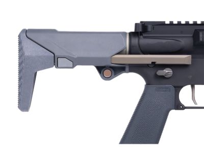 Q LLC Shorty Stock for AR/M4, Gray, Polymer
