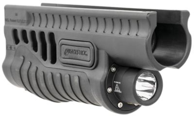 Bayco Nightstick Shotgun Forend Light for Mossberg 500/590/590A1/Shockwave, Black, 1,200-Lumen, White LED/Green Laser