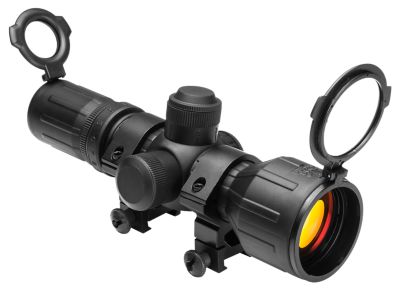 NCStar 3-9x 42mm Tactical Compact Scope, 30mm Tube, Red/Green Illuminated P4 Sniper Reticle, One Piece Aluminum Body w/ Coating