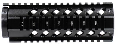 AIM Sports AR Handguard, 7 in., Carbine & Free-Floating Style & Quad Rail, Aluminum, Black Anodized