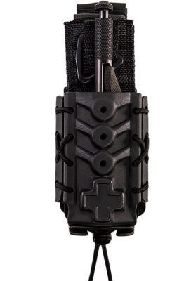 High Speed Gear Taco Pouch for Most Tourniquets, 2 in. Belt Clip/MOLLE U-Mount, Black, Kydex