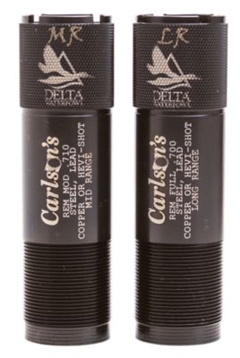 Carlsons Delta Waterfowl Choke Tube for Remington Rem Choke, 12 Gauge, Mid/Long Range, Knurled, 17-4 Stainless Steel
