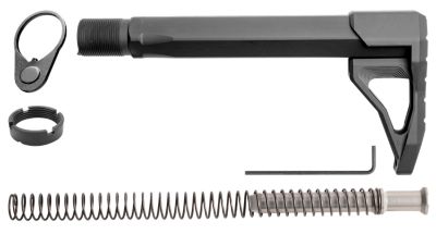 Phase 5 Weapon Systems Rifle Mini Stock Assembly for AR-15/AR-10, Black, Aluminum
