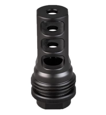 SilencerCo ASR Muzzle Brake, 30 Cal, 9/16 in. x 24 RH Thread, Black Nitride, Titanium