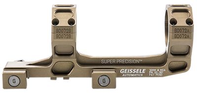Geissele Automatics AR-15 Super Precision Scope Mount/Ring Combo for AR-15/M4, 30mm Tube, 0 MOA, Desert Dirt Anodized, 05381S