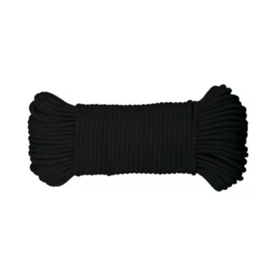 Hillman Nylon Dock Line, Double Braid, Black, 3/8 in. x 15 ft., with 10 in. Soft Eye, 1 Each