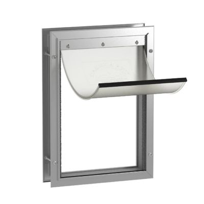 Hakuna Pets Deluxe Aluminum Pet Door, Silver, Large