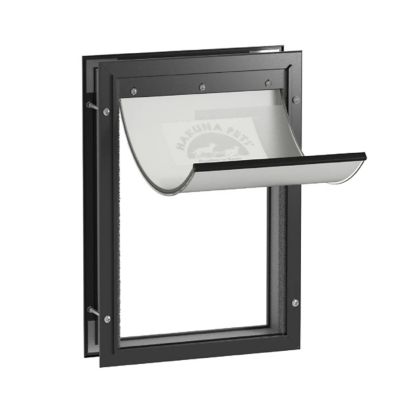 Hakuna Pets Deluxe Aluminum Pet Door Black Medium