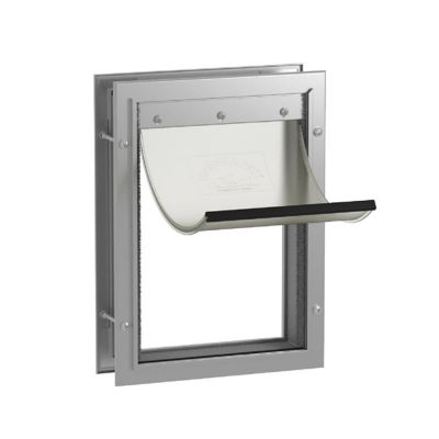 Hakuna Pets Deluxe Aluminum Pet Door Silver Medium