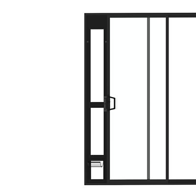 Hakuna Pets Glass Patio Pet Door Black Small