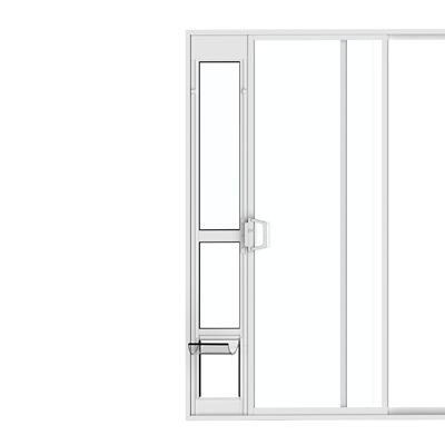Hakuna Pets Glass Patio Pet Door White Medium