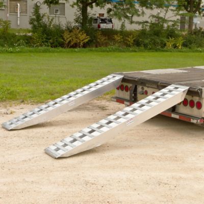 Heavy Duty Ramps 8 ft. x 16 in. Step Deck Trailer Ramps 20,000 lb. Double Pin-On Ends
