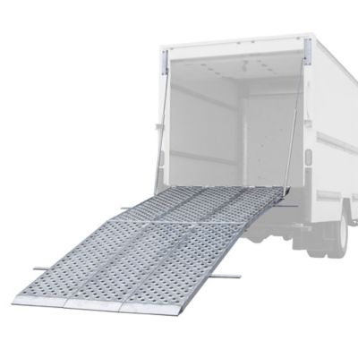 Heavy Duty Ramps 12 ft. L x 57 in. W HD Ramps Folding Aluminum Three-Ramp System for Box Trucks