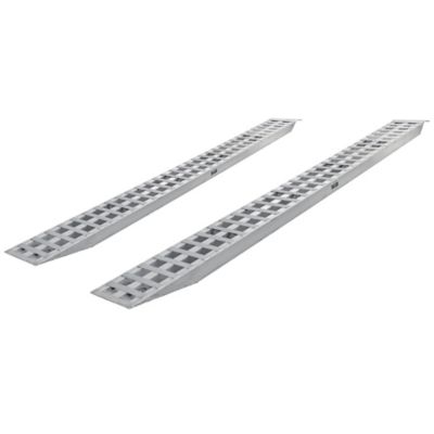 Heavy Duty Ramps 16 ft. L x 18 in. W Heavy Duty Aluminum Plate End Car Trailer Ramps, 5,000 lb. per Axle Capacity