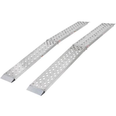 Black Widow 8 ft. Big Boy EZ Rizer Aluminum UTV Ramps 3000 lb. Capacity for Loading Trucks Folding Anti-Slip Plate Surface