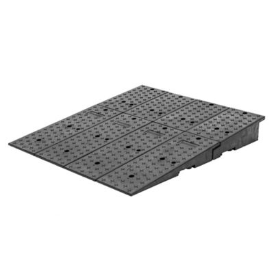 Guardian Industrial Products 49 in. Rubber Shipping Container Forklift Ramps for 6 in. Lip, 44 in. W, 20,000 lb./Ramp, 4 Ramps