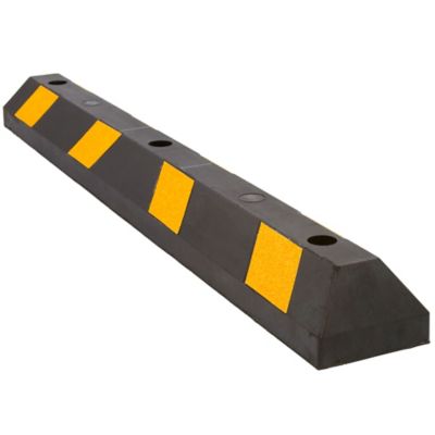 Guardian Industrial Products Guardian 4 ft. Rubber Parking Curb with Mounting Holes Hi-Vis Yellow UV-Resistant for Parking Lots