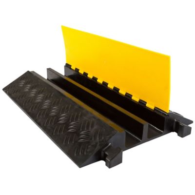 Guardian Industrial Products 2-Channel Cable Protector Cover to 3.25 in. Outside Diameter Hinged Lid 10000 lb. Per Axle Capacity