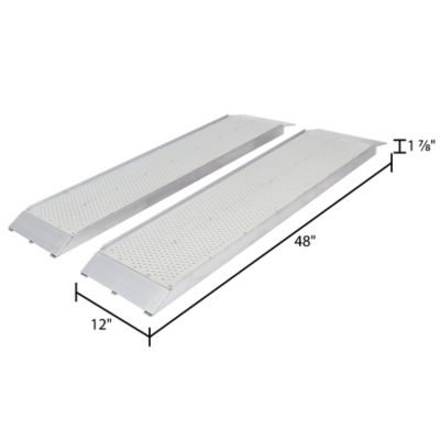 Guardian Industrial Products Guardian Dual Runner Shed Ramps 4 ft. L with Aluminum Punch Plate Surface, 1,500 lb. Capacity