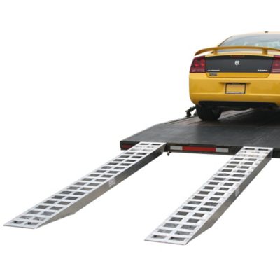 Heavy Duty Ramps Aluminum Pin-On End Car Trailer Ramps, 5,000 lb per axle Capacity