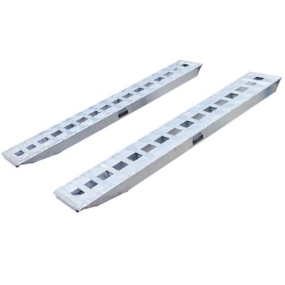 Heavy Duty Ramps 8 ft. Aluminum Drop Deck Trailer 10,000 lb Upper Step Loading Ramp