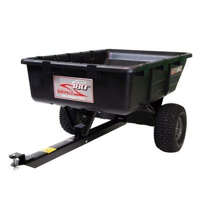 Brinly 10 cu. ft. Towable Poly Cart Dump Trailer with 180 deg. Full Dump