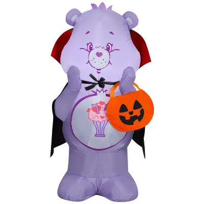 Gemmy Care Bears Share Bear Halloween Inflatable as Vampire with Jack o Lantern Basket, 3.2 ft. Lighted Airblown Yard Decor