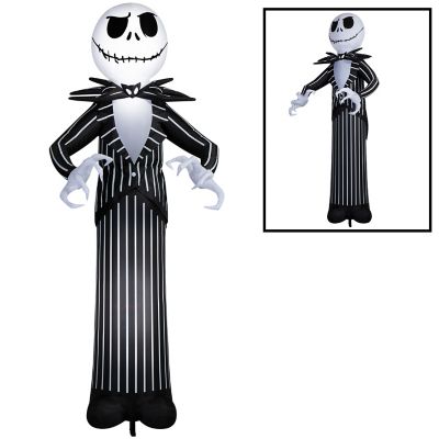 Gemmy Disney Jack Skellington Animated Halloween Inflatable, 10 ft. Giant Lighted Airblown Yard Decor