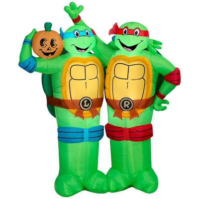 Gemmy Airblown Halloween Light with ELT Leonardo and Raphael Scene MD Scene Paramount