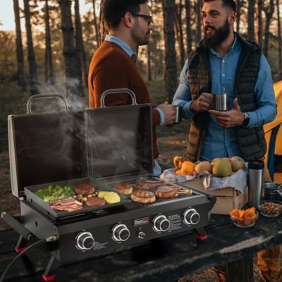 Image showing  Portable Tabletop Grill & Griddle Combo with Hood