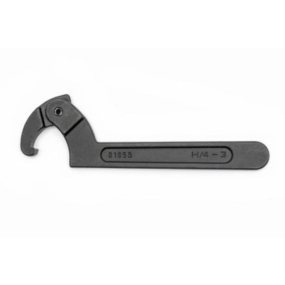 GEARWRENCH 2 in. to 4-3/4 in. Adjustable Hook Black Oxide Spanner Wrench