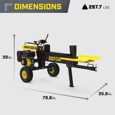 Image showing  20-Ton Yard Towable Horizontal Gas Log Splitter with Auto Return