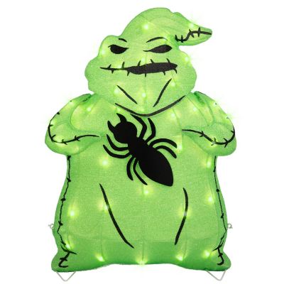 Gemmy 3D Halloween Lighted Tinsel Sculpture-Oogie Boogie w Spider-Disney