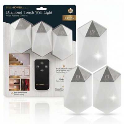 Bell & Howell 3 pk. Wireless Touch LED Wall Light Sconces with Remote