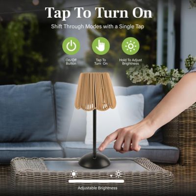 Image showing  Rechargeable Solar String Lamp LED Dimmable Modes Portable Indoor/Outdoor Table Lamp