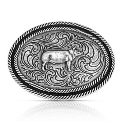 Montana Silversmiths Show Hog Antiqued Buckle