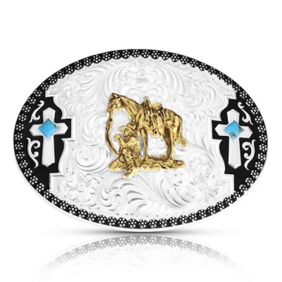 Montana Silversmiths Undeniable Faith Buckle with Praying Cowboy