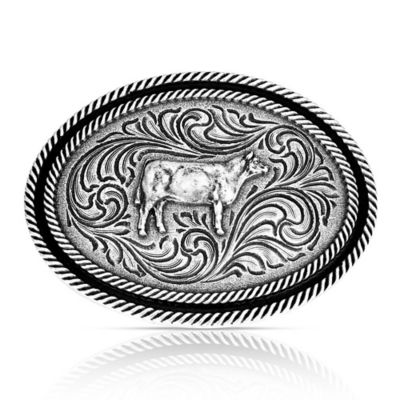 Montana Silversmiths Show Steer Antiqued Buckle