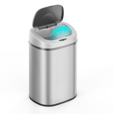 Ninestars Rectangular Motion Sensor Trash Can 21.1 gal.