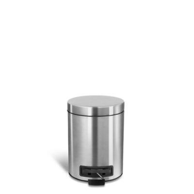 Ninestars 1.3 gal. Round Step On Trash Can For Bathroom and Bedroom