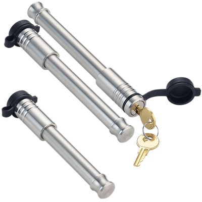 InfiniteRule Security Stainless Steel Hitch Lock Set for Adjustable Hitches: 2 Hitch Locks, 1 Receiver Lock, 61801-S
