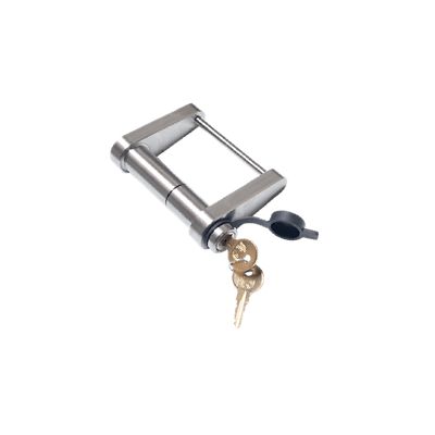 InfiniteRule Security Stainless Steel Trailer Coupler Lock, 1/4 D x 2-15/16 L in. Span, 61130-S