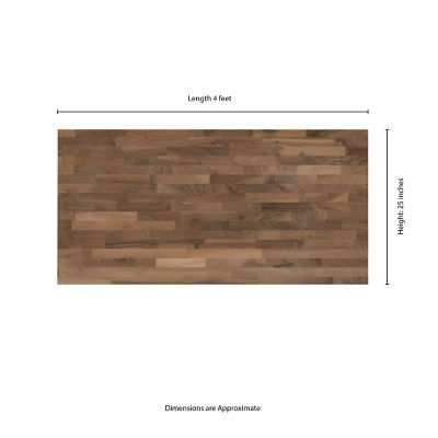 Image showing  Unfinished Walnut Butcher Block Countertop, 50 in. x 25 in. x 1.5 in., Eased Edge