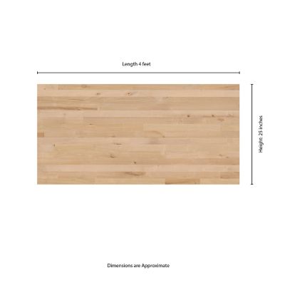 Image showing  Unfinished Birch Butcher Block Countertop, 50 in. x 25 in. x 1.5 in., Eased Edge