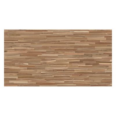 Image showing  Unfinished Acacia Finger Joint Kitchen Island Butcher Block Countertop, 74 in. x 39 in. x 1.5 in., Eased Edge